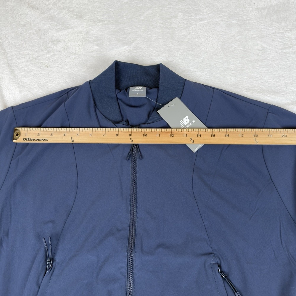 New Balance Oversize‎ Shifted Jacket Lined MJ43520 New Men's Small Navy Blue - Picture 6 of 12